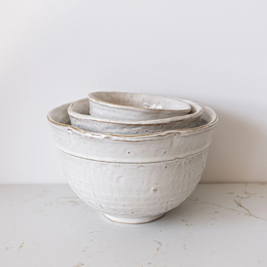 White Ceramic Bowl Set | By Luxe B Co. | luxe bCO