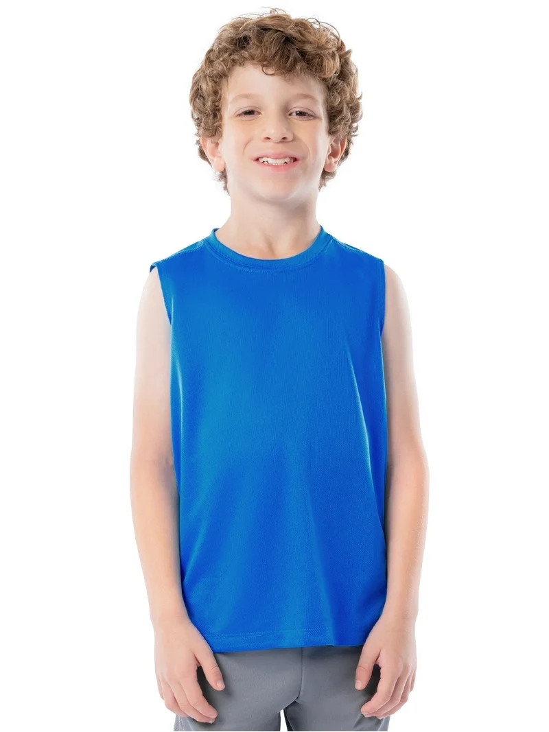 Athletic Works Boys Active Muscle Tank, Sizes 4-18 & Husky - Walmart.com | Walmart (US)