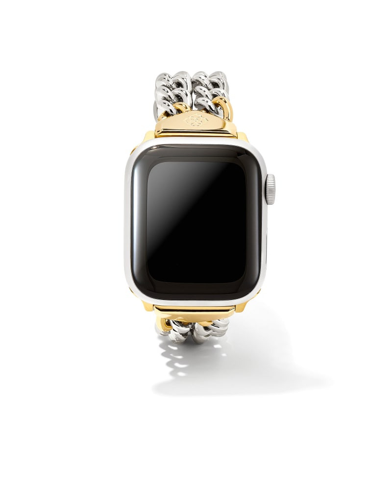 Kendra Scott Whitley Double Chain Watch Band in Two Tone Stainless Steel | Gold/Stainles | Kendra Scott