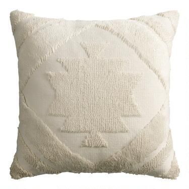 Ivory Geometric Medallion Indoor Outdoor Throw Pillow | World Market