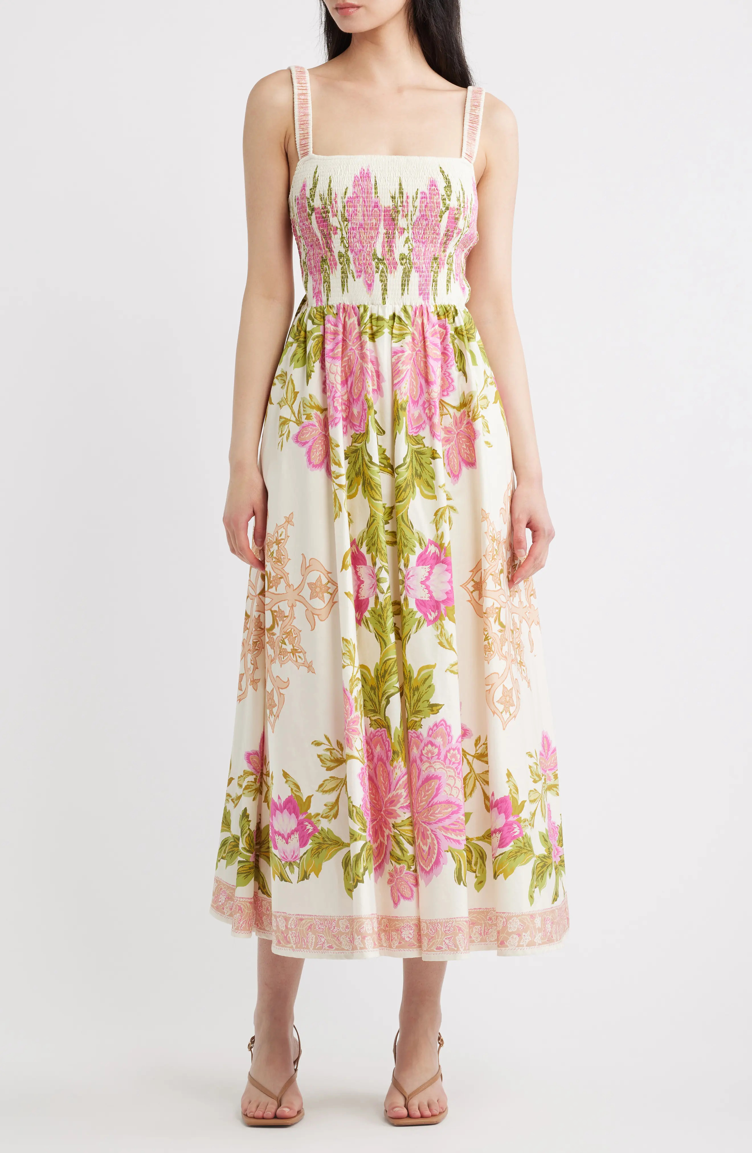 FLYING TOMATO Floral Cotton Sundress (Women) | Nordstrom | Nordstrom