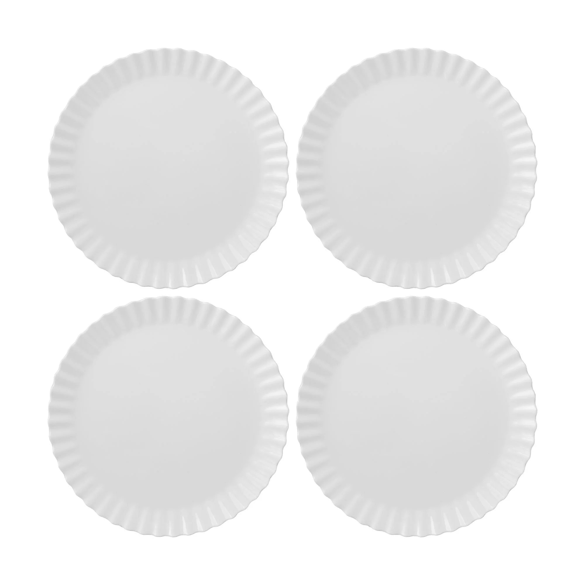 Gourmet Art 4-Piece Ruffle Heavyweight and Durable Melamine 6.75 Inch Plate for Indoors Outdoors ... | Walmart (US)