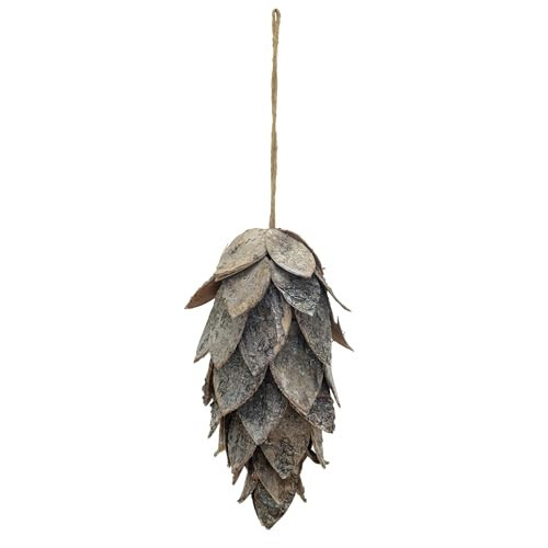 Creative Co-Op Large Birch Bark Pinecone Ornament, Natural | Amazon (US)