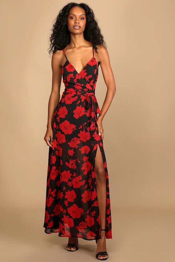 Best Occasion Black Floral Print Maxi Dress | Lulus (US)