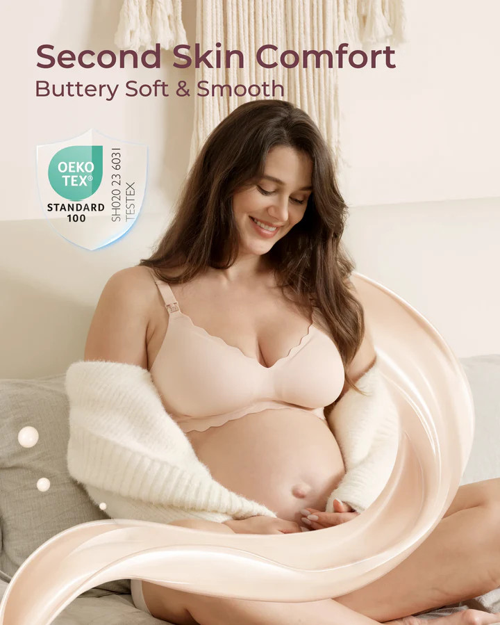 Momcozy Jelly Strip Nursing Bra YN46 | Seamless Support for M9 Pump | Momcozy US