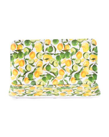 2pk Melamine Indoor Outdoor Citrus Platters | TJ Maxx