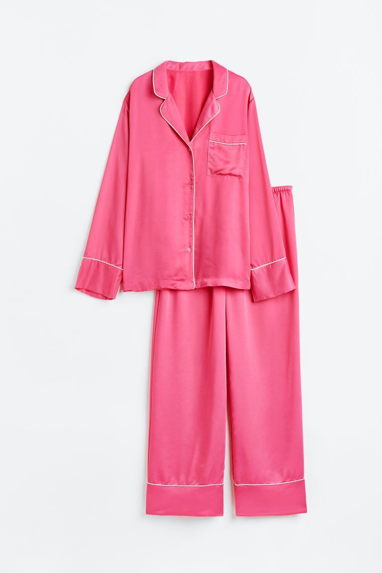 Satin pyjama shirt and bottoms | H&M (UK, MY, IN, SG, PH, TW, HK)