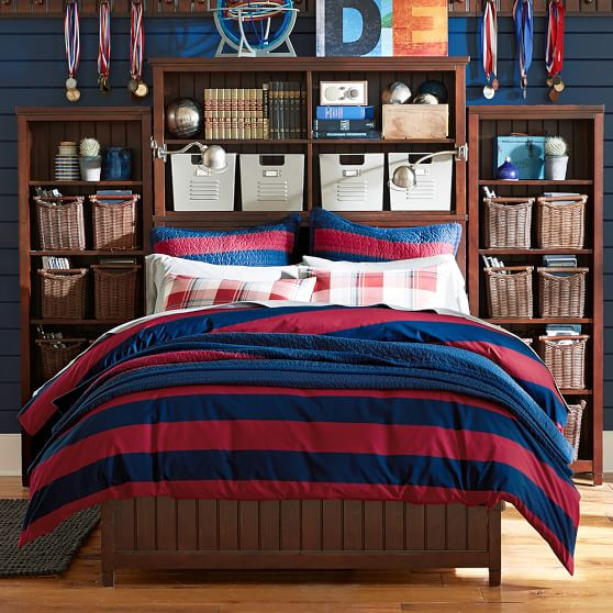 Rugby Stripe Duvet Cover + Sham | Pottery Barn Teen