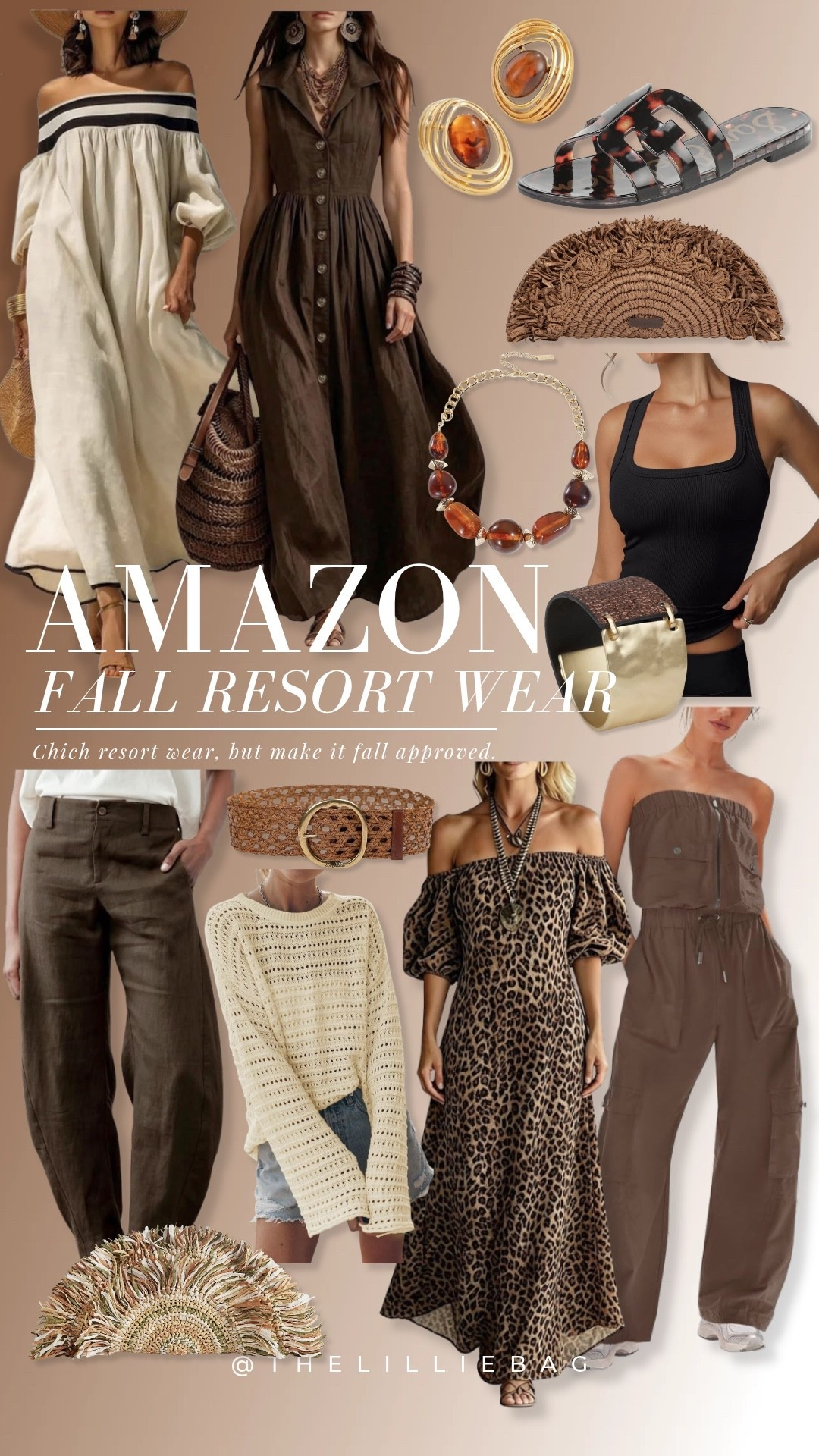 Pack with me! 
Amazon resort finds, but make them FALL 🤎🍂 Rich chocolate tones, crochet textures, leopard + tortoise details make these warm-weather pieces feel perfect for a fall getaway. That brown maxi dress?! 👀
🤎☀️🤌🏼




fall resort wear, Amazon fashion, vacation outfits, resort wear, fall vacation

#LTKTravel #LTKSeasonal #LTKootd