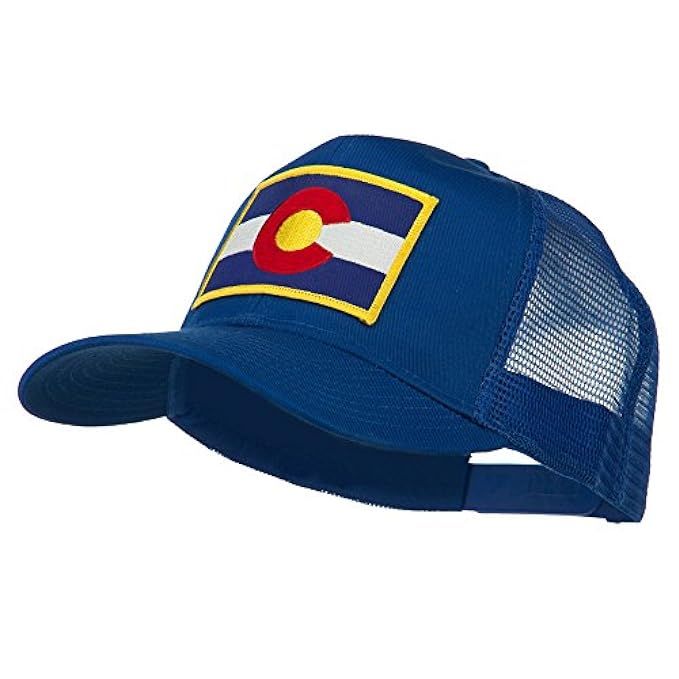 Colorado Western State Embroidered Patched Mesh Back Cap - Royal | Amazon (US)