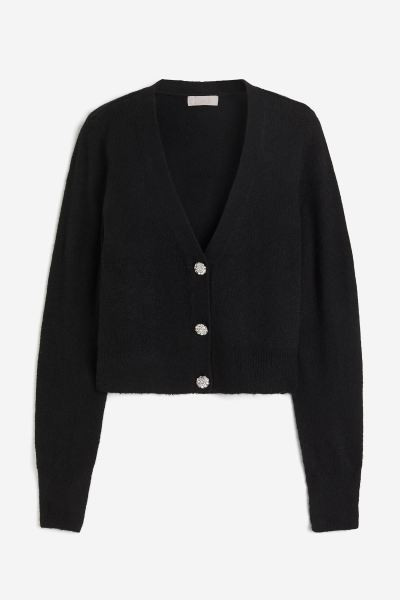 Rhinestone-button Cardigan | H&M (US + CA)