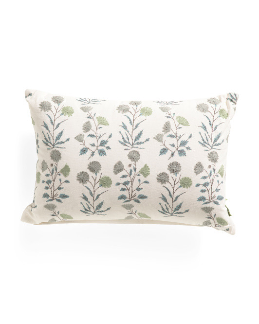 14x20 Embroidered Block Print Pillow | TJ Maxx