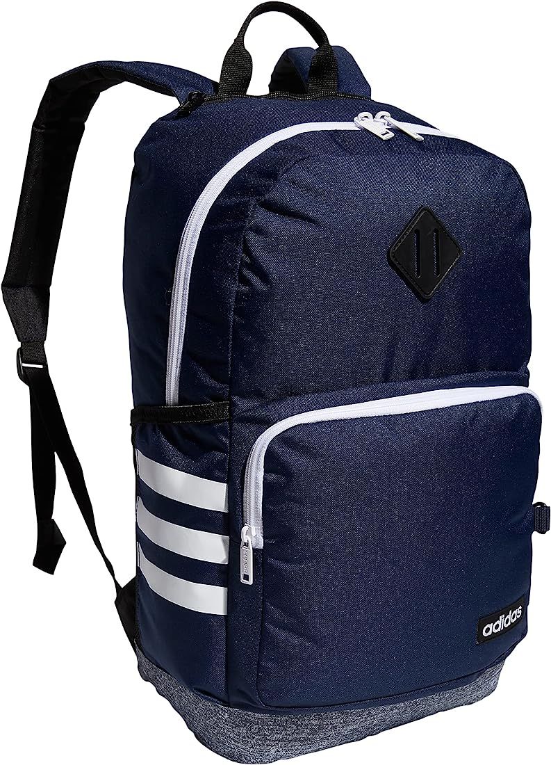 adidas Classic 3S 4 Backpack, Collegiate Navy/Jersey Onix Grey/White, One Size | Amazon (US)