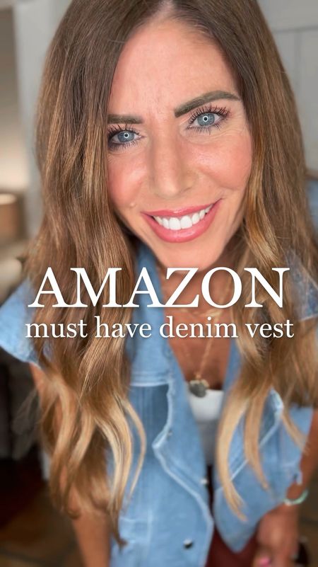 Amazon must have denim vest
It’s available in two colors. It has an oversized fit. I went up to a large, but I could’ve stuck with my true size medium. It’s great to wear over your favorite linen pants, jeans, leggings, dress, skirt, comfy set and much more! a great staple for your closet! it’s only $31.99 .

Everything I’m wearing is from Amazon, except for the fitted tank, bags and sandals .



#LTKOver40 #LTKFindsUnder50 #LTKStyleTip