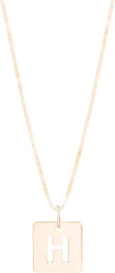 Cutout Initial Pendant Necklace | Nordstrom