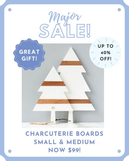 🚨Major Sale Alert!!🚨 on this pretty Christmas tree charcuterie board!! 😍🎄 Both sizes now marked down to $99 and up to 40% off!! Plus other pretty boards on sale also linked! Makes an excellent gift for her (or anyone!) under $100 🎁

#LTKGiftGuide #LTKunder100 #LTKHoliday