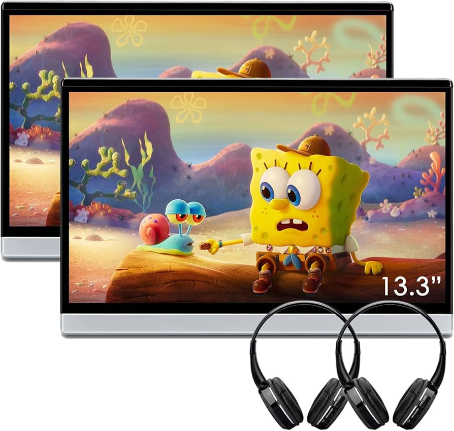 XTRONS 13.3 Inch 4K Video Player - 2G+32G Android Car TV Headrest Monitor Tablet for Back Seat wi... | Amazon (US)