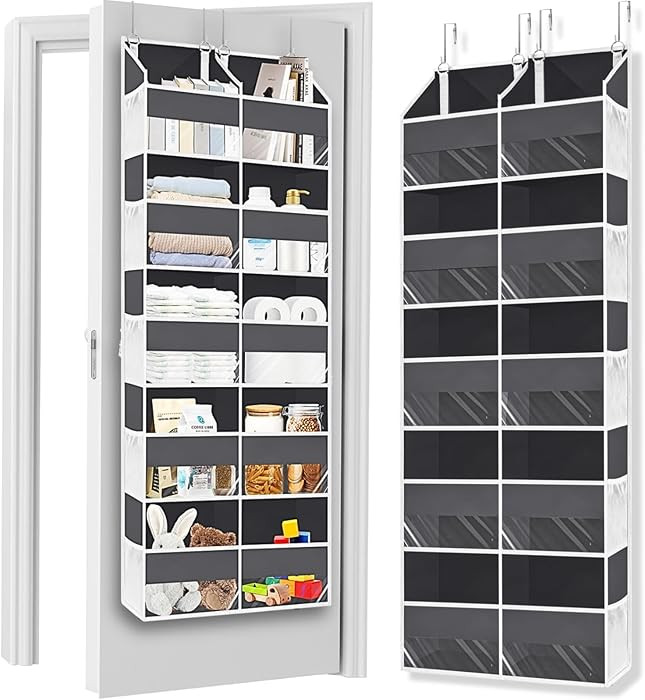 Over the Door Organizer 5 Tiers, Extra Large Behind Door Storage of 10 Compartments, 80 lbs Weigh... | Amazon (US)