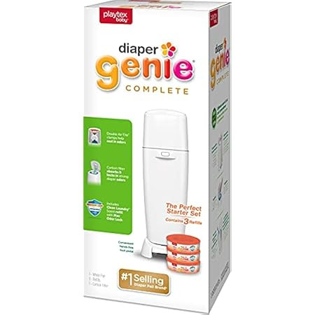 Playtex Diaper Genie Complete Pail with Built-In Odor Controlling Antimicrobial, Includes Pail and 1 | Amazon (US)