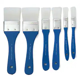 White Synthetic Flat Brushes by Artist's Loft® Necessities™ | Michaels Stores
