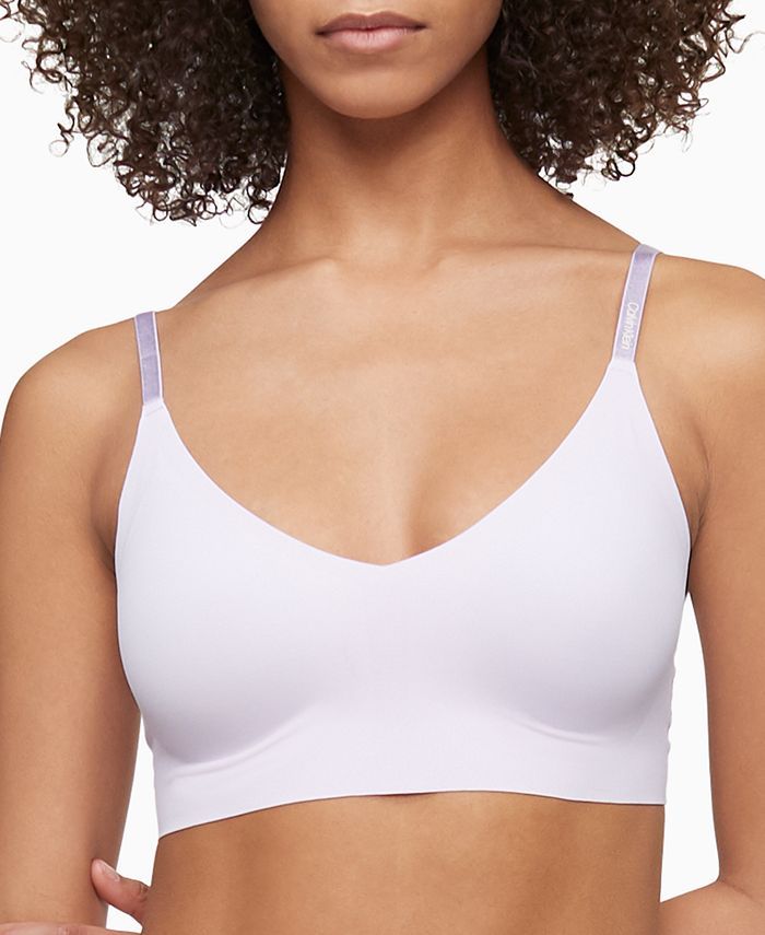 Calvin Klein Invisibles Comfort Lightly Lined Triangle Bralette QF5753 & Reviews - All Bras - Wom... | Macys (US)