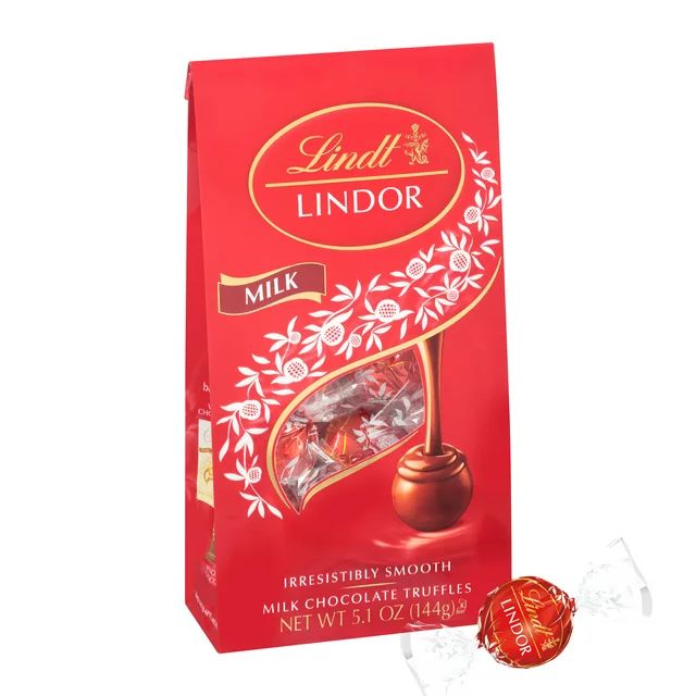Lindt LINDOR Milk Chocolate Candy Truffles, Halloween Party Candy, 5.1 oz. Bag - Walmart.com | Walmart (US)