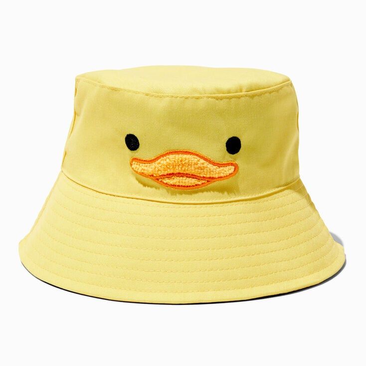 Terry Cloth Duck Yellow Bucket Hat | Claire's (US)