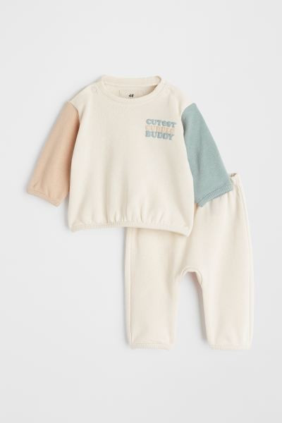 2-piece Cotton Sweatshirt Set | H&M (US + CA)