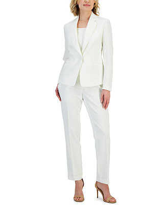 Women's Crepe One-Button Pantsuit Set | Macy's