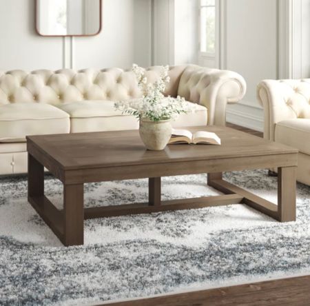 Wayfair SALE - Esmont Coffee Table. Stunning chunky coffee table for living room or family room. #transitionalstyle 

#LTKSale #LTKhome #LTKfamily