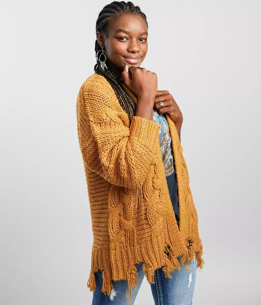 Chunky Cable Knit Cardigan Sweater | Buckle