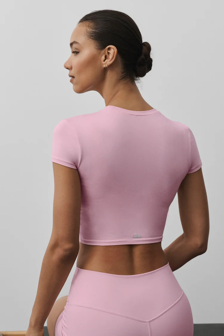 Alosoft Crop Finesse Short Sleeve | Alo Yoga