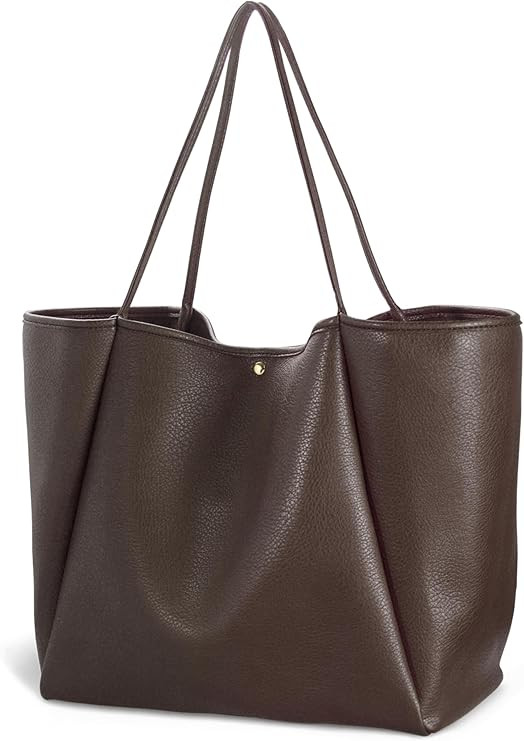 HOXIS Oversize Pu Leather Tote Women Weekender Bag Shopper Handbag Travel Purse | Amazon (US)