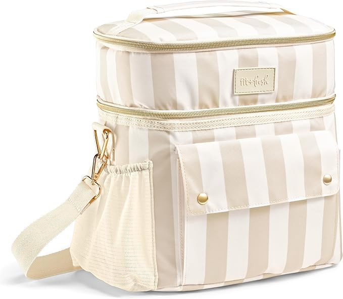 Fit & Fresh Sidekick Insulated Cooler Bag – Dual Compartment Leakproof Soft Sided Lunch Cooler,... | Amazon (US)