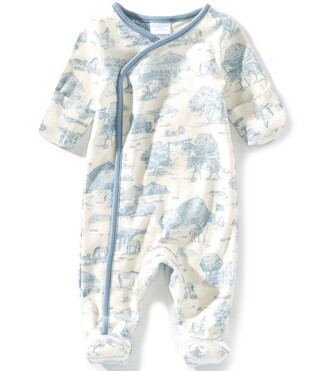 Edgehill Collection Baby Boys Wrap-Front Footie Toile Coverall | Dillard's | Dillard's