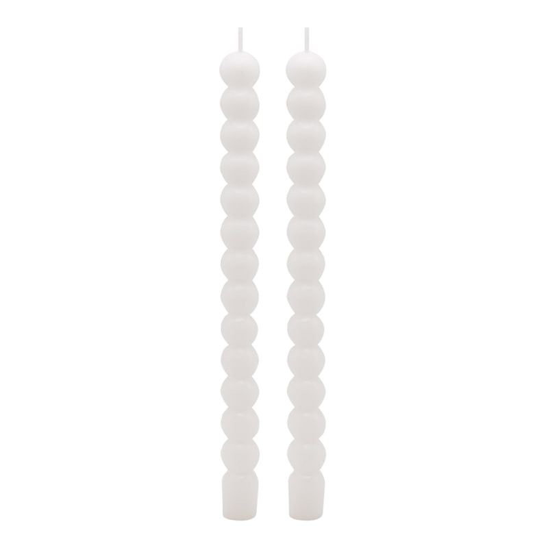 2Pk 10In White Bubble Taper Candle | At Home