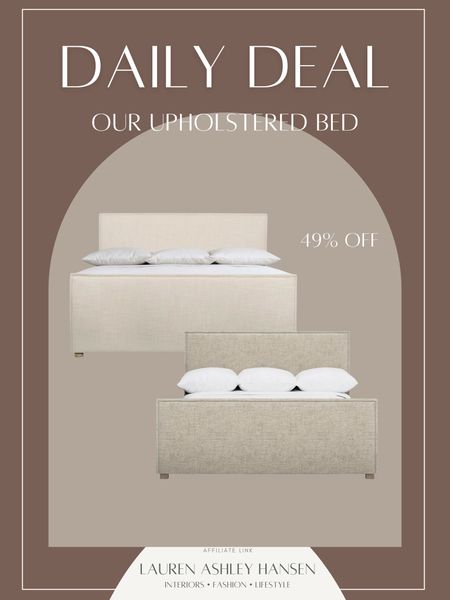 Our upholstered bed frame is 49% off right now, and so well worth it!! I have never seen it marked down this much. It’s one piece I will never part with—and it was so worth the wait!! 

#LTKstyletip #LTKhome #LTKsalealert