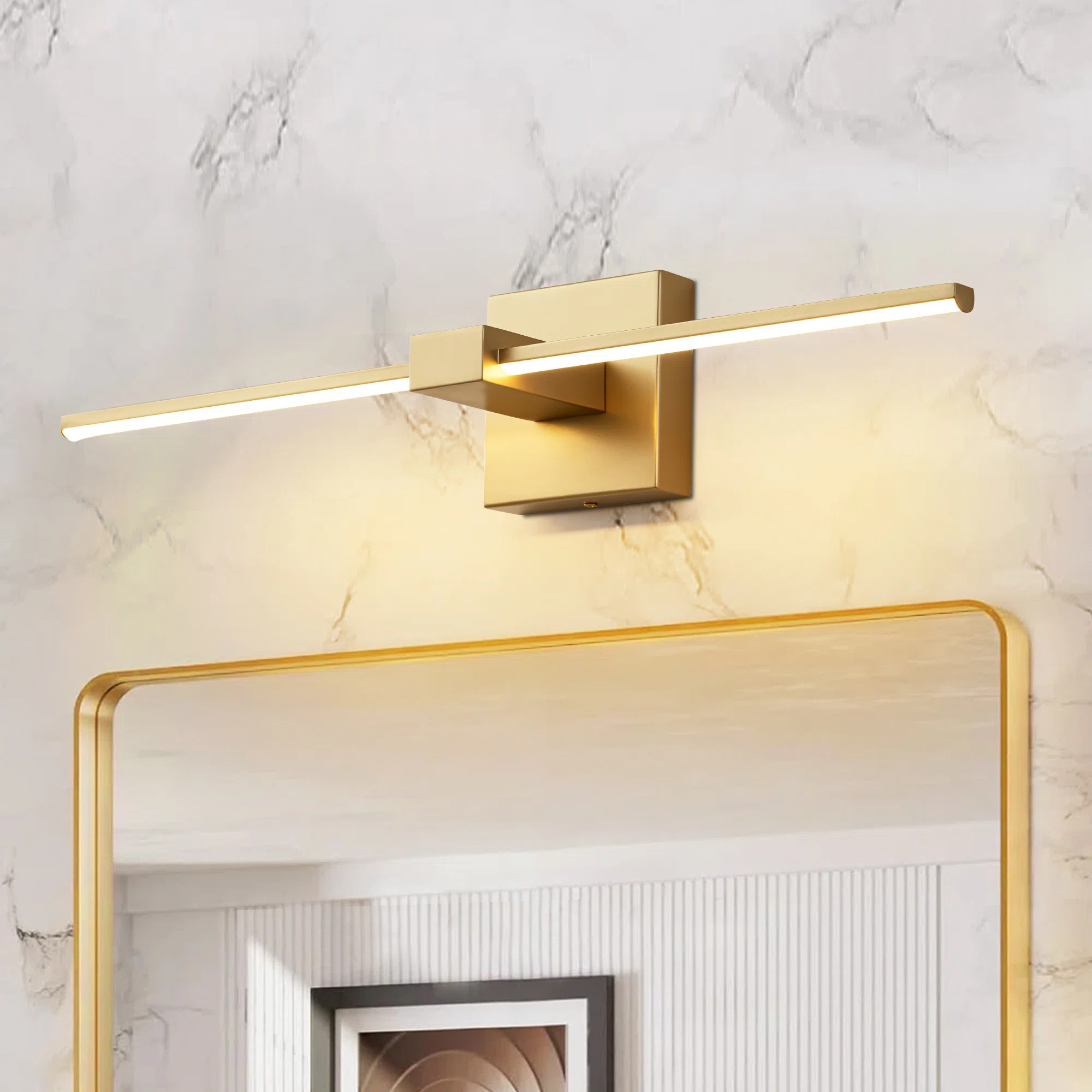 Wrought Studio™ 23.6'' Dimmable LED Wall Mounted Hardwired Picture Light | Wayfair | Wayfair North America