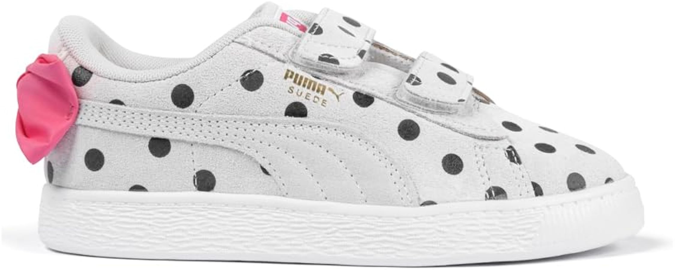 PUMA Kids Girls Suede Classic Lf Bow Polka Dot Slip On Sneakers Shoes Casual - White | Amazon (US)