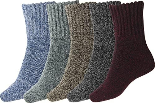 BomKinta Boot Socks for Women Winter Solid Thick Warm Socks Cozy Crew Socks Christmas Gift | Amazon (US)
