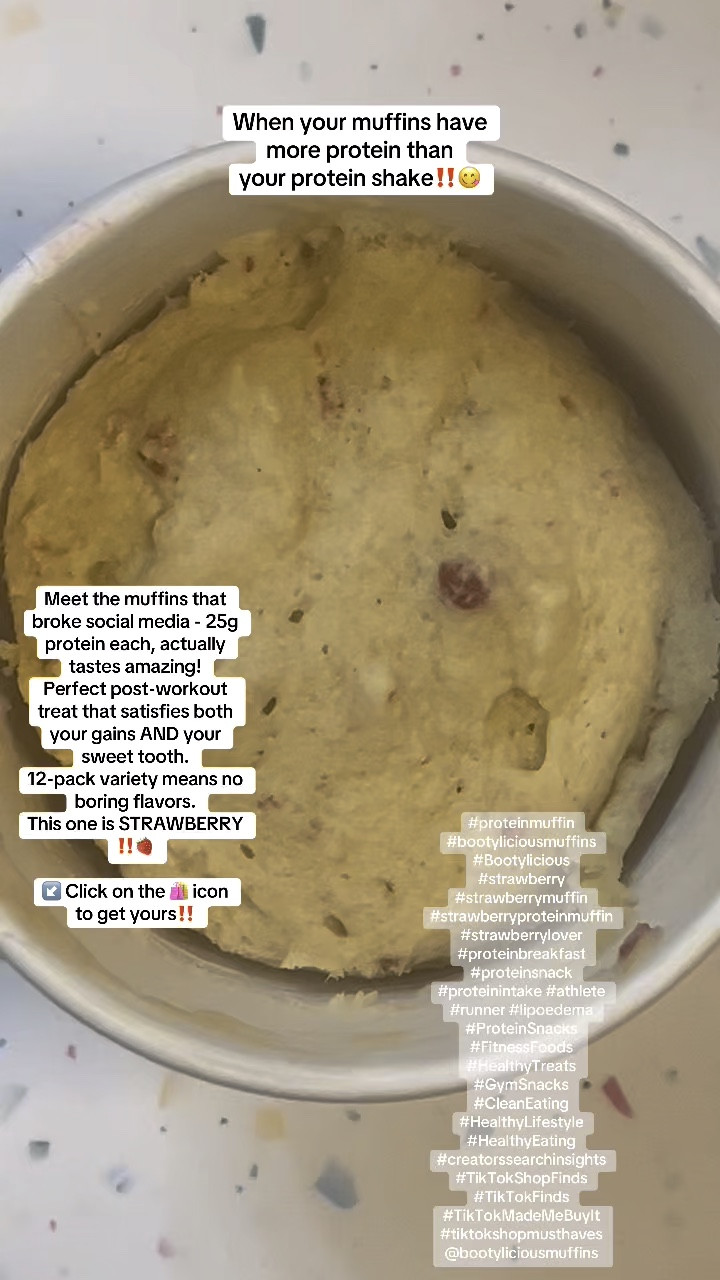 Bootylicious Muffins | High-Protein Baking Dessert Snack | 25g Protein | 12-Pack (Variety Pack)

🍑 STOP: These Aren't Your Regular Muffins

When your muffins have more protein than your protein shake‼️😋

Meet the muffins that broke social media - 25g protein each, actually tastes amazing! 
Perfect post-workout treat that satisfies both your gains AND your sweet tooth. 
12-pack variety means no boring flavors.
This one is STRAWBERRY ‼️🍓

Click on the 🛍️ icon 
to get yours‼️

#proteinmuffin #bootyliciousmuffins #Bootylicious #strawberry #strawberrymuffin #strawberryproteinmuffin #strawberrylover  #proteinbreakfast #proteinsnack #proteinintake #athlete #runner #lipoedema #ProteinSnacks #FitnessFoods #HealthyTreats #GymSnacks #CleanEating #HealthyLifestyle #HealthyEating 
@bootyliciousmuffins


#LTKActive #LTKOver40 #LTKFitness