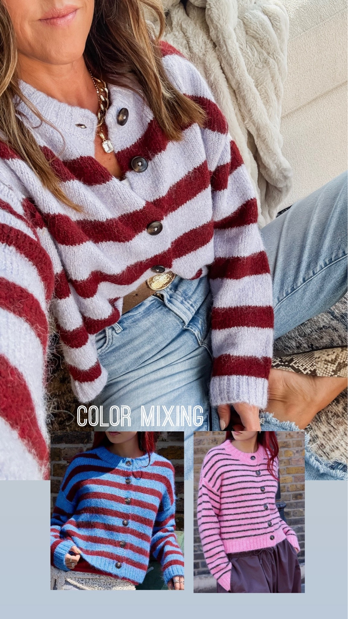 XS cardigan. Also in these fun color combos. 
Fall styling made easy.

#LTKgrwm #LTKSeasonal #LTKOver40