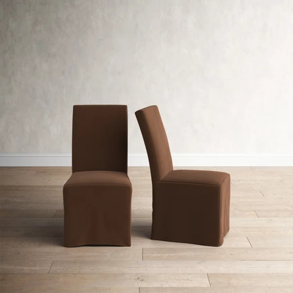 Burbury Linen Solid Back Parsons Chair (Set of 2) | Wayfair North America