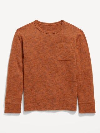 Cozy-Knit Long-Sleeve Solid Pocket T-Shirt for Boys | Old Navy (US)