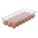 OGGI Stackable Covered Egg Holder - Kitchen Organization, Fridge Organizer, Food Storage, Clear Stac | Amazon (US)