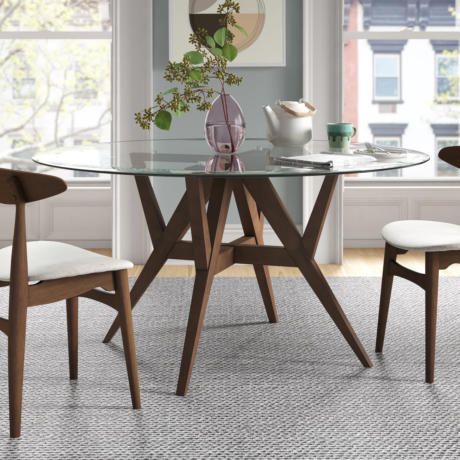 Wade Logan® Ashyla 54" Pedestal Dining Table & Reviews | Wayfair | Wayfair North America