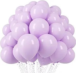 Voircoloria 110pcs Pastel Purple Balloons 12inch Light Purple Latex Party Balloons for Graduation... | Amazon (US)