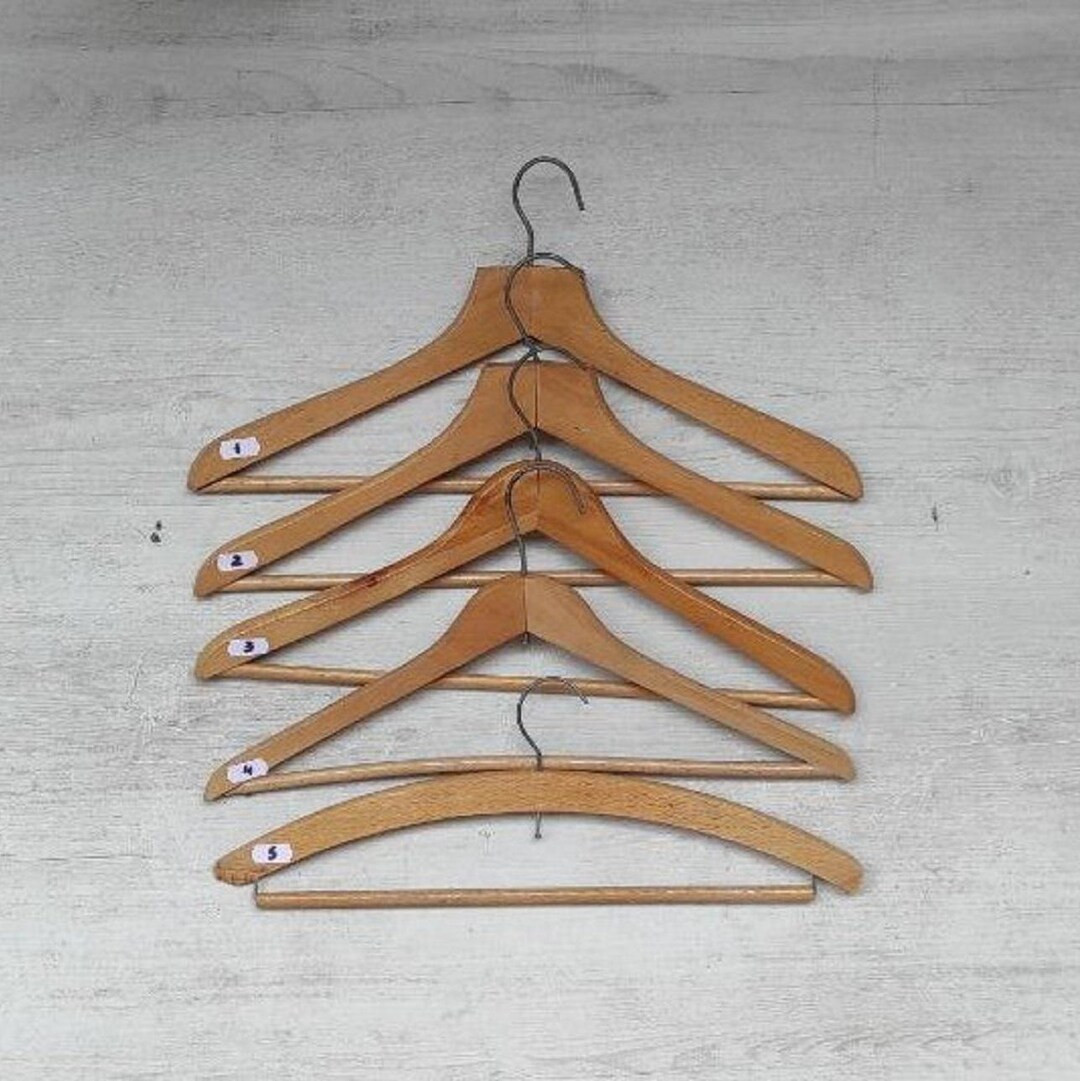 Vintage Clothes Hanger, Wood Metal Coat Hangers, Rustic Hangers, Clothes Storage, Tailor Studio D... | Etsy (US)