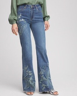 Applique Decorated Denim Jeans | Chico's
