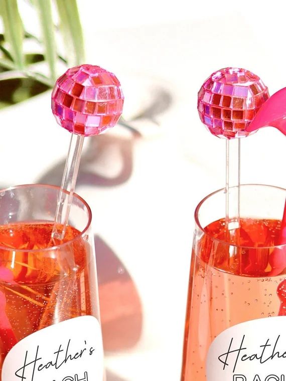 Pink Disco Ball Stir Sticks  Stirrer Sticks  Pink Mirror - Etsy | Etsy (US)